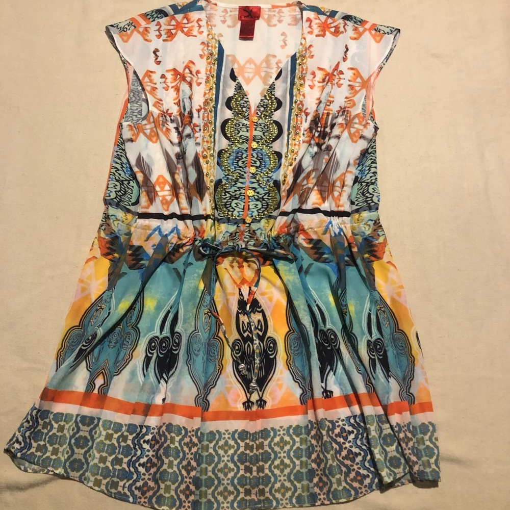 V CRISTINA Drawstring Tunic